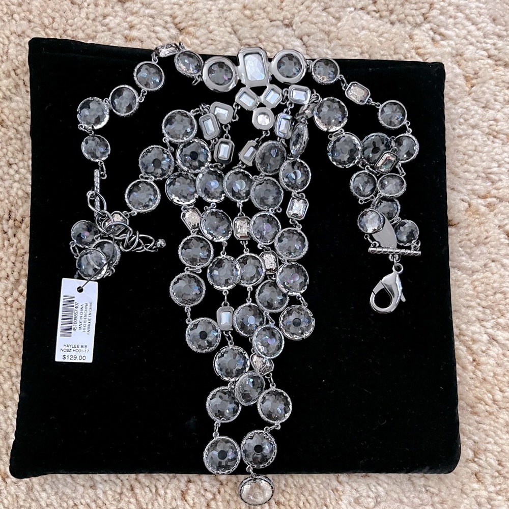 New trendy crystal necklace with tag